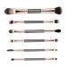 Lujiaoshout eyeshadow brush 6PCs Double Ended brushes eyeshadow brush professional make-up brushes cosmetics brush eyes make-up accessories black