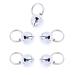 POPETPOP 5pcs Dog Cat Bells Dog Charm Bells with Key Rings Save Birds Wildlife for Collars Necklace Pendant Accessories