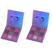 FOMIYES 2pcs 9 Eye Colors Bling Eyeshadow Metallic Makeup Cosmetic Highlighter Pearlescent Shadow Diamond 1 count (Pack of 1) Purplex2pcs