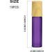 10pcs Purple Frosted Glass Essential Oil Roller Bottles - 10ml Empty Perfume Bottles with Stainless Steel Roller Balls and Wood Grain Cap (Purple) - Buy Online on GoSupps.com