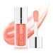 DMXYWO Plumping Lip Oil  Hydrating Lip Glow Oil  Lasting Moisturizing Lip Gloss Tinted Lip Balm  Big Brush Head Non-Sticky Natural Lip Plumper Gloss Lip Care Product 6ML (001 Pink)