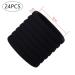 24 Large Cotton Stretch Hair Ties - Black Ponytail Holders for Curly & Thick Hair | Durable & Soft Hair Bands - Buy Online on GoSupps.com