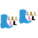 Healeved 12 Pcs DIY Silicone Beads Garland Beads Chewing Toys for Babies Beads in Bulk Pacifier Bead Clips Teething Chew Beads Baby Teether Toys Boot Shape Beads Craft Making Beads Baby Assorted Colorx2pcs 3x1.4x1cmx2pcs