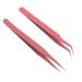 ALLY-MAGIC Y6-JMNZ Eyelash Extension Tweezers Stainless Steel Straight and Curved Tip 2 Pack