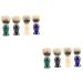 Minkissy 8 STK shaving brush made of foam Servant Road Bracket Cream Bard Care Tools for men Barthaarbrush man soft fur plastic handle Styling brush 10.5x3.9cmx2Pcs such as shown