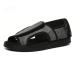 NVBHOF Diabetic Slippers Extra Wide Mens Open Toe Comfortable Stickbuckle Adjustable Walking Shoes Comfy Orthopedic Footwear for Elderly Swollen Feet Plantar Fasciitis 6.5 Grey