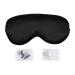 CALIDAKA 2 Pair EarPlugs for Sleeping Noise Cancelling and 1Pc Soft Sleep Eye Mask Soft Silicone Reusable Earplugs for Noise Reduction Ear Plugs for Sleeping Nap Yoga(Black)