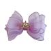 FEIFEI'S BOW Baby Girls kids Bow Princess Chiffon Diamond Crown Unicorn Colour Multi Colour Bow Hair Clip Bows Toddler Infants Party dress Costume Bow Photo Prop (Purple with crown)