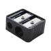 Makeup Pencil Sharpener Professional Cosmetic Pencil Sharpener Double Holes For Eyebrow Lip Liner Eyeliner Pencil School Office Supplies Dual Sharpener