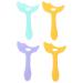 Ipetboom 4pcs Eyeliner Eyeshadow Silicone Molds Eyelash Comb Make up Tools for Women Miss Splitter Wing