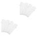 minkissy 4 Pairs Nail Gloves Uv Gloves for Gel Manicures Uv Lamp Glove for Gel Nails Fingerless Anti Uv Glove Protection Gloves for Manicures Light Polyester Miss Pattern White