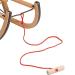 SCSPORTS pulling strap with wooden knob strong stable red 141x0.6 cm - slide leash sled cable with handle pull tape line cord sled accessories