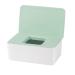 QKFON storage box for wet wipes wet wipes for dry and wet tissue paper napkin holder wet wipes donor holder with lid for home and office (green white)