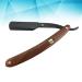 Uonlytech Wooden Handle Straight Edge Barber Razor - Vintage Folding Metal Hair Shaper for Men - Professional Shaving Tool - Buy Online on GoSupps.com