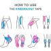 Tmax Waterproof Kinesiology Tape - Athletic Sports Tape for Injury Relief Muscle Support & Joint Pain - 5m x 5cm Rainbow - Buy Online on GoSupps.com