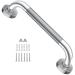 Brushed Nickel Shower Grab Bar w/Anti-Slip Knurled Grip 12 Inch Munzong Stainless Steel Bathroom Grab Bars Safety Bar Balanced Handrail Handicap Injury Elderly Senior Assist Support Shower Handle 12IN Brushed Nickel