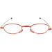 Cokobin Foldable Reading Glasses +3.5 - Stainless Steel Anti-Blue Light Aid with Hard Shell Case for Women & Men - Red - Buy Online on GoSupps.com
