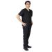 M&M SCRUBS Men Scrub Set Medical Scrub Top and Pants Medium Black