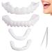 Brigt cattle false teeth veneers cosmetic veneers teeth temporary prostheses teeth veneers above and below dentures cover with mini tweezers for men women cover imperfect teeth