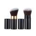 Tofbs 2 pieces Premium make-up brushes insultable Kabuki cosmetic brushes inserted with cap portable cupboard dome shape powder brush soft make-up face brush blush brush