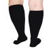 Oversize compression stockings wide calf 20-30 mmHg circulatory support 4-7xl unisex prevents swelling edema DVT pain black 5xl