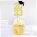 Graduation Cake Topper 48Pcs Gold Glitter 2023 Graduation Cupcake Toppers Class Of 2023 Grad Cake Picks Decorations For 2023 Graduation Party Supplies - Buy Online on GoSupps.com