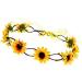Ohewiiuk 3X Floral Fall Sunflower Crown Holiday Wedding Hair Accessories Hair - Buy Online on GoSupps.com