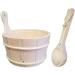 Sudorewell SaunaK bel 4.0 L - Premium Sauna Eimer Set with Sauna Cell & Thermo/Hygrometer - Light Pine Wood - International Shipping - Buy Online on GoSupps.com