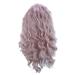 Wig Ladies Long Hair Pink Long Women Curly Wavy Synthetic Brazilian Cosplay Hair 70s 80s 50s 60s