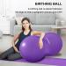 STOROMO Peanut Ball 23x12 inch Purple - Exercise & Pregnancy Yoga Ball for Core Strength Training - Includes Pump - Buy Online on GoSupps.com
