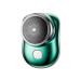 Mini Shaver Portable Electric Shaver Pocket Size Shaver USB Rechargeable Shaver Long Lasting Low Noise Easy One-Button Use Suitable for Home Car Travel Gifts for Father's Day Mens Boys Green