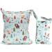 OwoaoOowl 2 pieces of fabric diapers naspacks diaper bag wetbag naspocks reusable wetbag organizer bags wet dry cloth diaper bag nast pockets for kindergarten for baby trips on the way brownbear