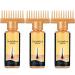Indulekha Bringha Hair Oil Selfie Bottle 100ml (Pack of 3) with Handmade Wooden Comb Traditional Design