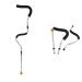 Adults Detachable Underarm Crutches S-Shaped Walking Crutches Canes Auxiliary Support Walker Suitable for Height: 5-6.2ft (Color : Silver Size : 1 Count) Anniversary Lucky Star Silver 2 counts