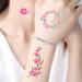 3D Pink Cherry Blossom Flower Temporary Tattoos for Women - Waterproof Body Art Stickers for Neck, Arm, Wrist & Hands - Buy Online on GoSupps.com