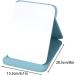 Portable PU Leather Makeup Mirror with Adjustable Stand - Perfect for Camping, Home Vanity, and Office Desk - Small Blue - Buy Online on GoSupps.com