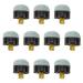 Felson Billiard Supplies 10 Brass Screw-On Pool Cue Tips| Standard 12mm Size|Use with Screw-in Ferrules| Soft or Hard Tips Soft Tips