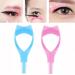 Pack of 2 Eyelash Comb Applicator 3in1 Mascara Shield Guard Eyelash Brush Curler Guide Applicator Makeup Upper Lower Eye Lash Comb Applicator Guide Tool (Blue+Pink)