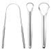 Tongue scraper stainless steel 3 pieces of tongue cleaner stainless steel tongue scraper set tongue cleaners safe and comfortable promote oral hygiene tongue cleaner set tongue cleaner