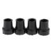 shamjina 4pcs Rubber Anti Skid Crutch Cane Replacement Tips Inserts Black 19mm