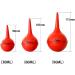 3pcs Red Rubber Ear Washing Squeeze Bulb Set - 30ml, 60ml, 90ml | Laboratory Ear Syringe Tool - Buy Online on GoSupps.com