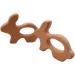 Wendysun 10pcs Cartoon Animal Rabbit Teether - Pure Natural Beech Wood Teething Nursing Toy for Baby DIY Pendant - Buy Online on GoSupps.com