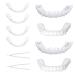 Brigtviee 2 couples immediate veneers with mini tweezers cosmetic veneers teeth upper and lower temporary prostheses teeth false teeth false teeth for men women tooth whitening