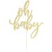 Golden Oh Baby Cake Topper - Baby Party Decoration for Baptism, Gender Reveal & New Baby Celebrations - Buy Online on GoSupps.com