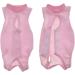 Coppthinktu Cat Recovery Suit - Breathable E-Collar Alternative for Abdominal Wounds & Skin Diseases - Post Surgery Wear for Cats & Dogs - Anti-Licking - Small Pink - Buy Online on GoSupps.com