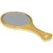 Garden Of Arts Golden Handheld Salon Barbers Hairdressers Oval Mirror with Grip Handle - Buy Online on GoSupps.com