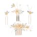 FRCOLOR 6 Sets hair accessories Bride Hair Comb Wedding Bride bridal headpieces for wedding Bride Hair Decor Wedding Hair Pin hair decorations flowers Zinc alloy bridesmaid flower head