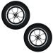 Wheelchair Front Wheel Solid Wheelchair Front Wheels Professional Wheelchair Wheel Replacement Rubber Wheelchair Tyre Used for Rollators Walk 1 Pair