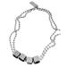 Oralgo's necklace with cube trailer for women and men double-aged splicing choker necklaces hip-hop punk collarbone chain