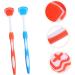 Minkissy 8-Piece Tongue Cleaning Brush Set | Plastic Scraping Tools for Adults | Blue & Orange Tongue Scrapers (19.5x3x0.6cm) - Improve Oral Hygiene - Buy Online on GoSupps.com